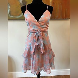 NWT Saints + Secrets Cotton Candy Mini Ruffle Dress with Bow Size Small